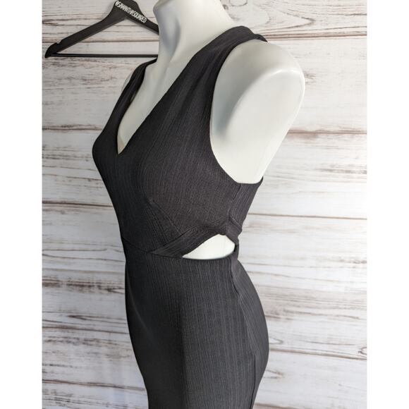 Dynamite Black Bodycon Side Cutout Dress sz Small - Picture 3 of 4
